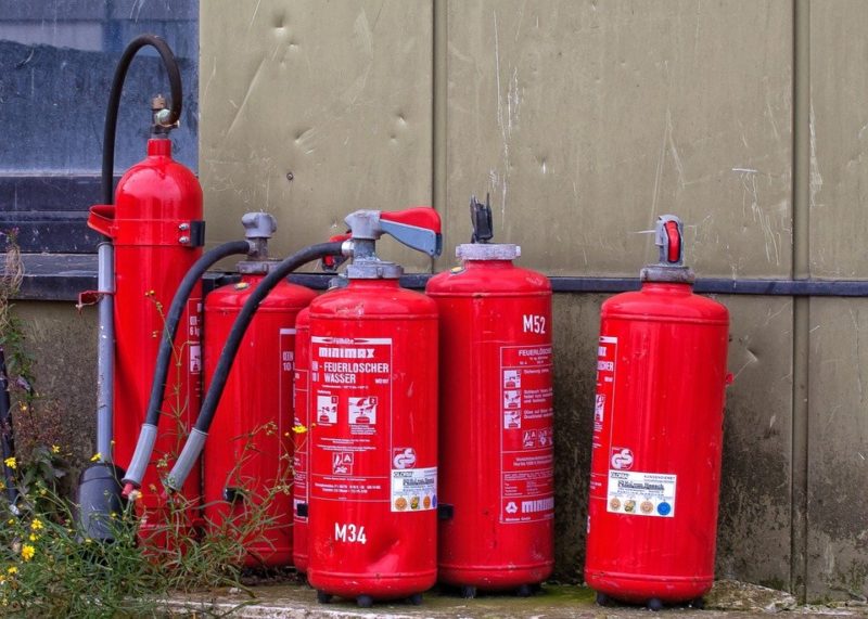 a fire extinguisher